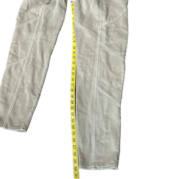 NWT Retrofête Washed Terry Pant in Beige Khaki Cotton High Rise Small NO BELT - Picture 12 of 16